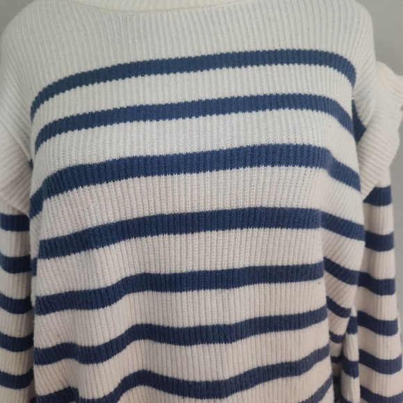 Prettygarden striped sweater with ruffles Size Large - Picture 4 of 8
